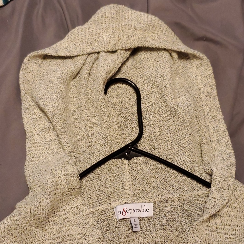 Inseparable gray, brown and light blue poncho - Picture 4 of 4